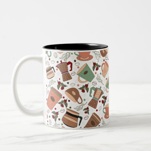 Tasse 2 Couleurs motif café (Gauche)