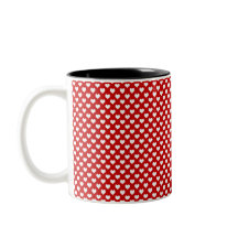 Motif cardiaque pixelé rouge