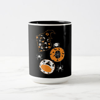 Tasse 2 Couleurs Motif Citrouille Boo Mask Spider Witder