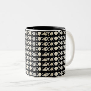 Tasse 2 Couleurs Motif Coquillages Côtiers