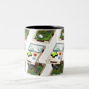 Tasse 2 Couleurs Motif de console de jeu vidéo.