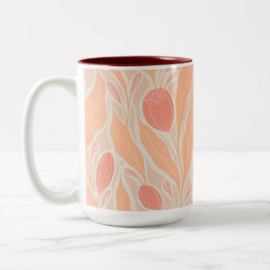 Tasse 2 Couleurs Motif de fleurs