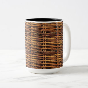 Tasse 2 Couleurs Motif de panier d'osier