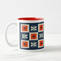 Motif de papillon géométrique Abstrait Retro Mod