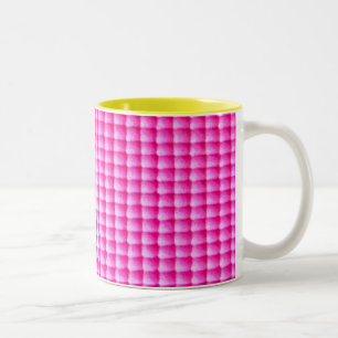 Tasse 2 Couleurs Motif de texture rose bubblegum