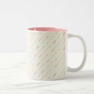 Tasse 2 Couleurs Motif des flèches encadrées de corail
