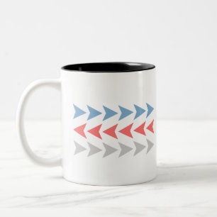 Tasse 2 Couleurs Motif Flèche
