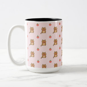 Tasse 2 Couleurs motif fraise et chipmunk