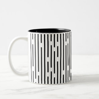 Tasse 2 Couleurs Motif géométrique à ligne noire