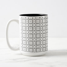 Motif géométrique noir et argent blanc