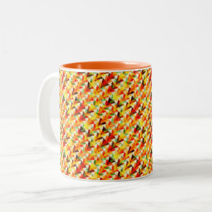 Tasse 2 Couleurs Motif mignon de triangles abstraits