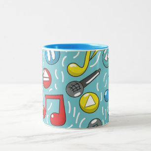 Tasse 2 Couleurs Motif musical