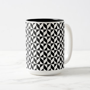 Tasse 2 Couleurs Motif noir et blanc