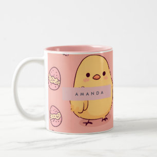 Tasse 2 Couleurs Motif personnalisé Cute Baby Chicks
