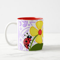 Motif pourpre de Paisley ; Coccinelle