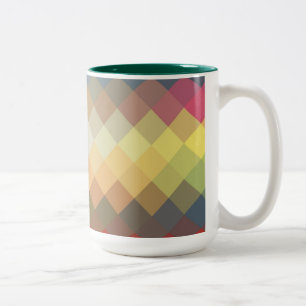 Tasse 2 Couleurs Motif Rainbow Diamond Chevron