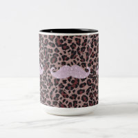 Motif rose drôle de moustache et de poster de