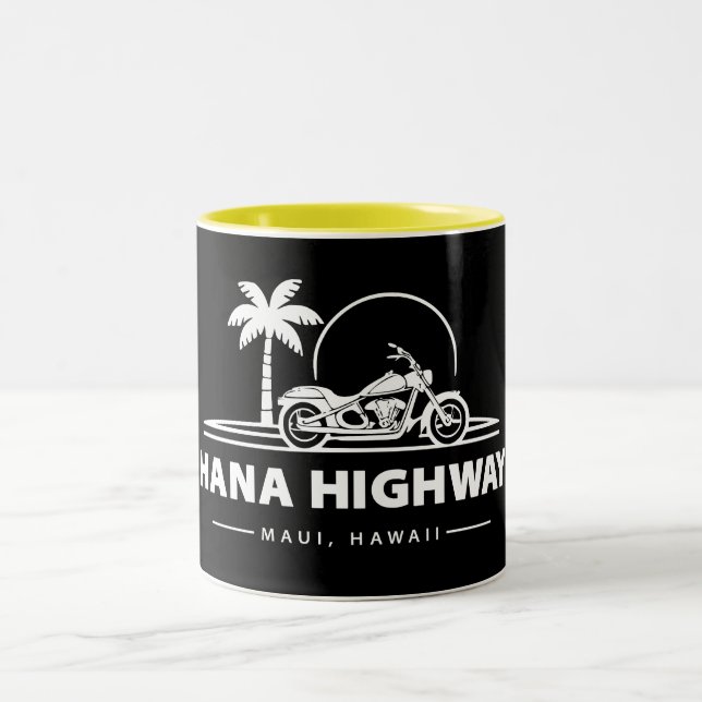 Tasse 2 Couleurs Moto Hana Highway Maui Hawaii (Centre)