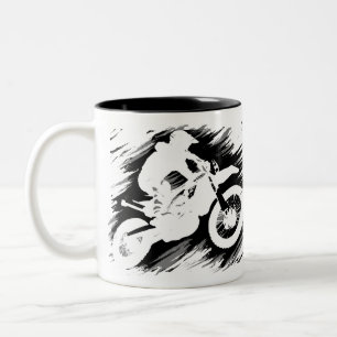 Tasse 2 Couleurs Motocross Sport Concurrentiel Motorcycle Course