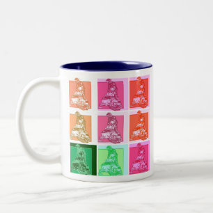 Tasse 2 Couleurs Motoneige Pop Art