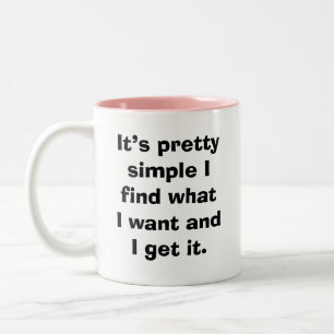 Tasse 2 Couleurs Mots inspirants en texte beige sur