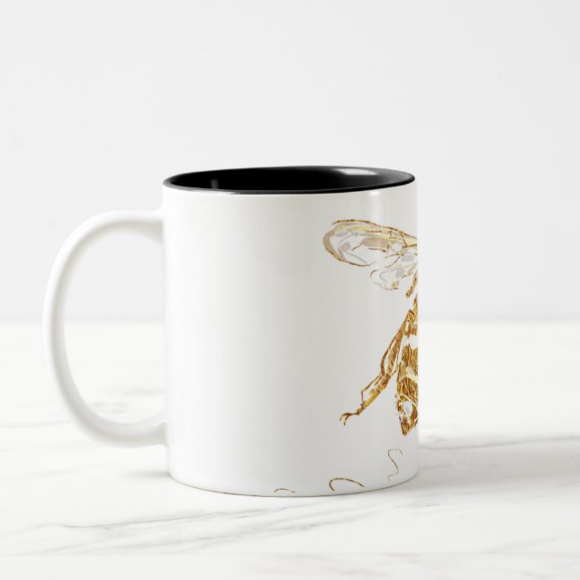 Tasse 2 Couleurs Mouton d'abeilles d'or (Gauche)