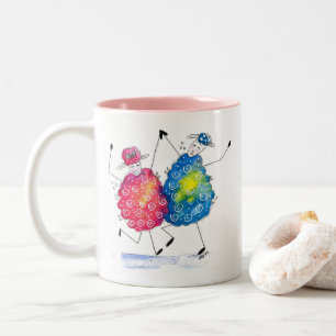 Tasse 2 Couleurs Mouton de danse Whimsical