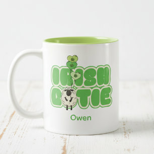 Tasse 2 Couleurs Mouton Shamrock Irlandais Mignon