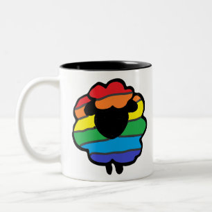 Tasse 2 Couleurs Moutons d'arc-en-ciel
