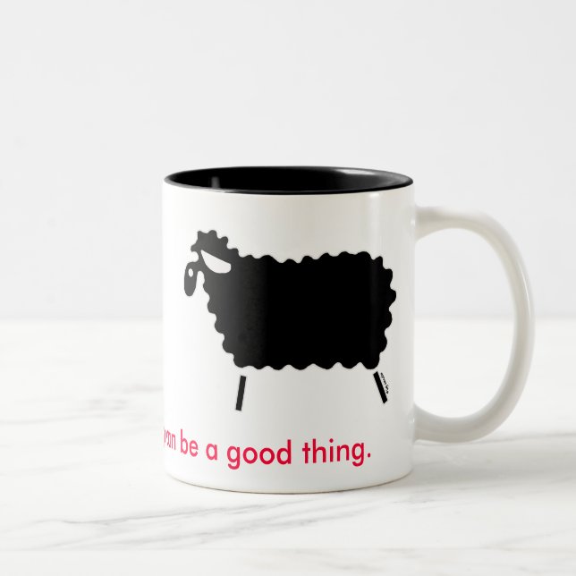 Tasse 2 Couleurs Moutons noirs (Droit)