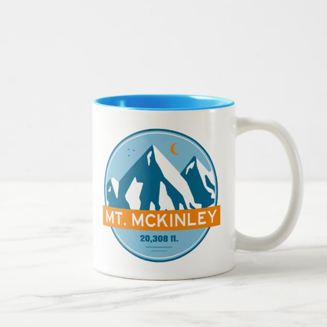Tasse 2 Couleurs Mt. McKinley Alaska Stars Moon (Droit)