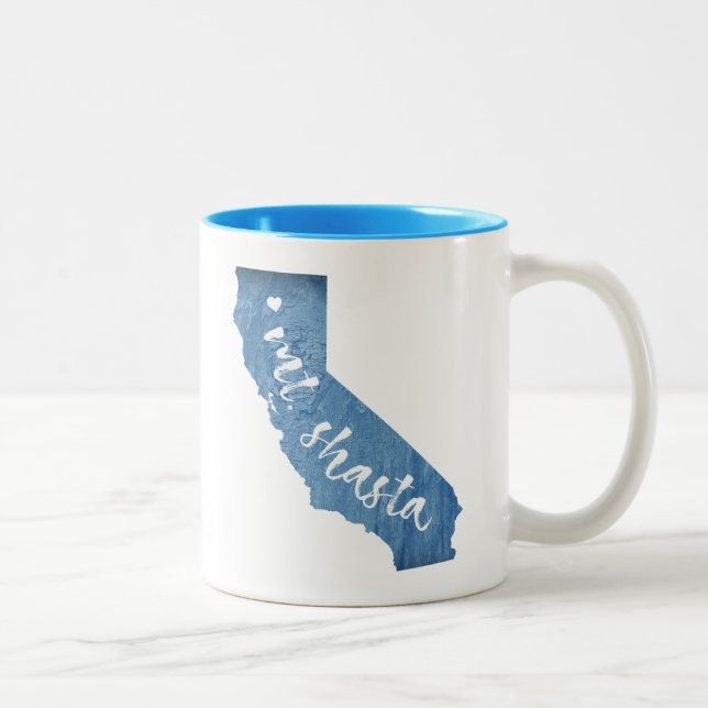 Tasse 2 Couleurs Mt. Shasta California Wood Grain (Droit)