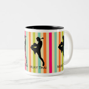Tasse 2 Couleurs Muay Thai Kickboxing : Arts Martiaux Thaïlande
