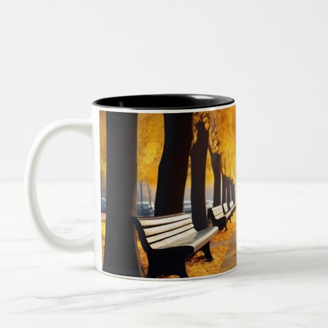 Tasse 2 Couleurs Mug, design Automne (Gauche)