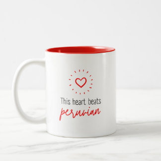 Tasse 2 Couleurs Mug: This heart beats peruvian