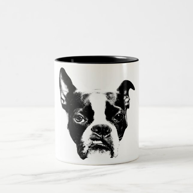 Tasse 2 Couleurs Muggin moyen ! Attitude de Boston Terrier (Centre)