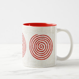 Tasse 2 Couleurs MUGUE MOSAÏQUE À MANIVELLE Rouge à deux tons