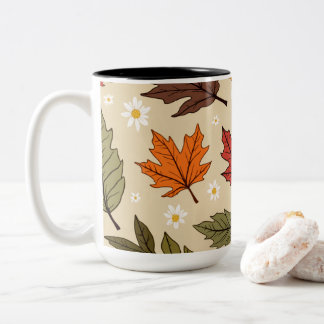 Tasse 2 Couleurs muqueuse à feuilles d'automne