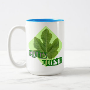 Tasse 2 Couleurs muqueuse de feuilles de figues naturelles