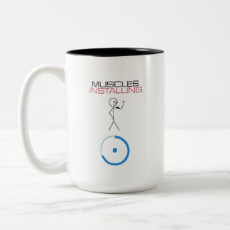 Tasse 2 Couleurs Muscles Drôle Installation De Café Cup