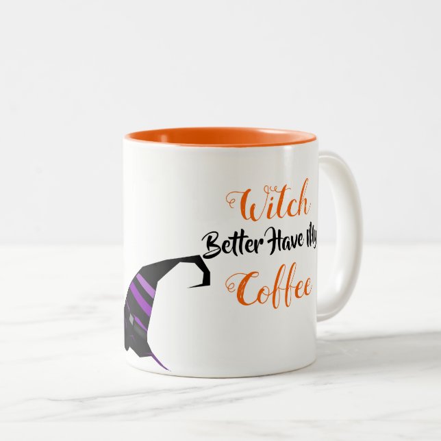 Tasse 2 Couleurs Musique à café Halloween (Devant droit)