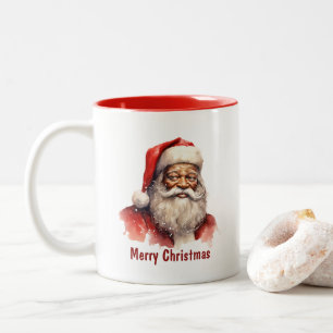 Tasse 2 Couleurs Musique à café Père Noël noire