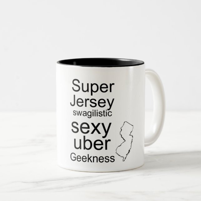 Tasse 2 Couleurs Musique à café Super Jersey (Devant droit)