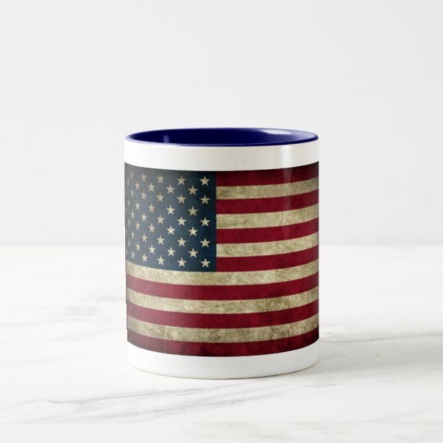 Tasse 2 Couleurs Musique à drapeau américain (Centre)
