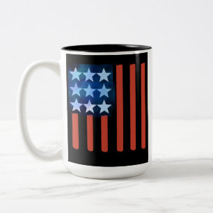 Tasse 2 Couleurs Musique à drapeau américain