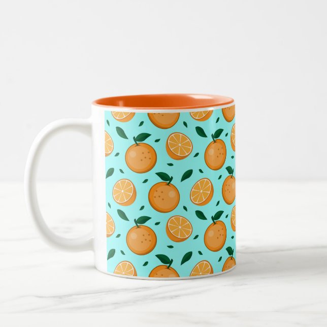 Tasse 2 Couleurs Musique à fruits orange (Gauche)