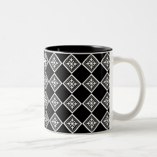 Tasse 2 Couleurs Musique Art Déco Noir Et Blanc