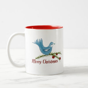 Tasse 2 Couleurs Musique bleu de Noël