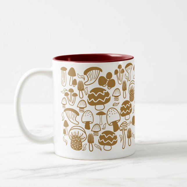 Tasse 2 Couleurs Musique Brown blanche (Gauche)