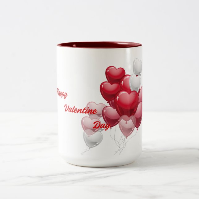 Tasse 2 Couleurs Musique cadeau Valentine (Centre)